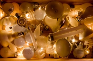 Light bulbs should not be thrown away because they are hazardous material