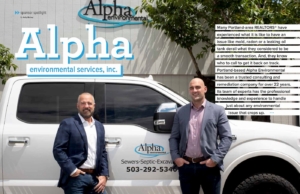 Alpha Environmental Services featured in a recent issue of Real Producers Portland Magazine
