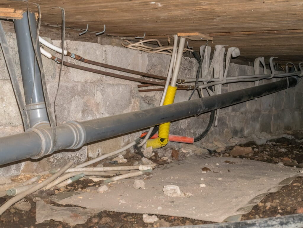 crawl space of a home